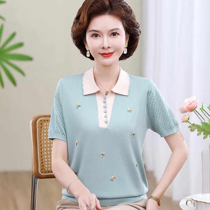 Stylish Ice Silk Lapel Blouse for Middle-Aged & Elderly Women – Loose, Plus Size, Short-Sleeved Summer Top 3XL (suitable for 120-135 jin) зелений
Stylish Ice Silk Lapel Blouse for Middle-Aged & Elderly Women – Loose, Plus Size, Short-Sleeved Summer Top 3XL (suitable for 120-135 jin) зелений