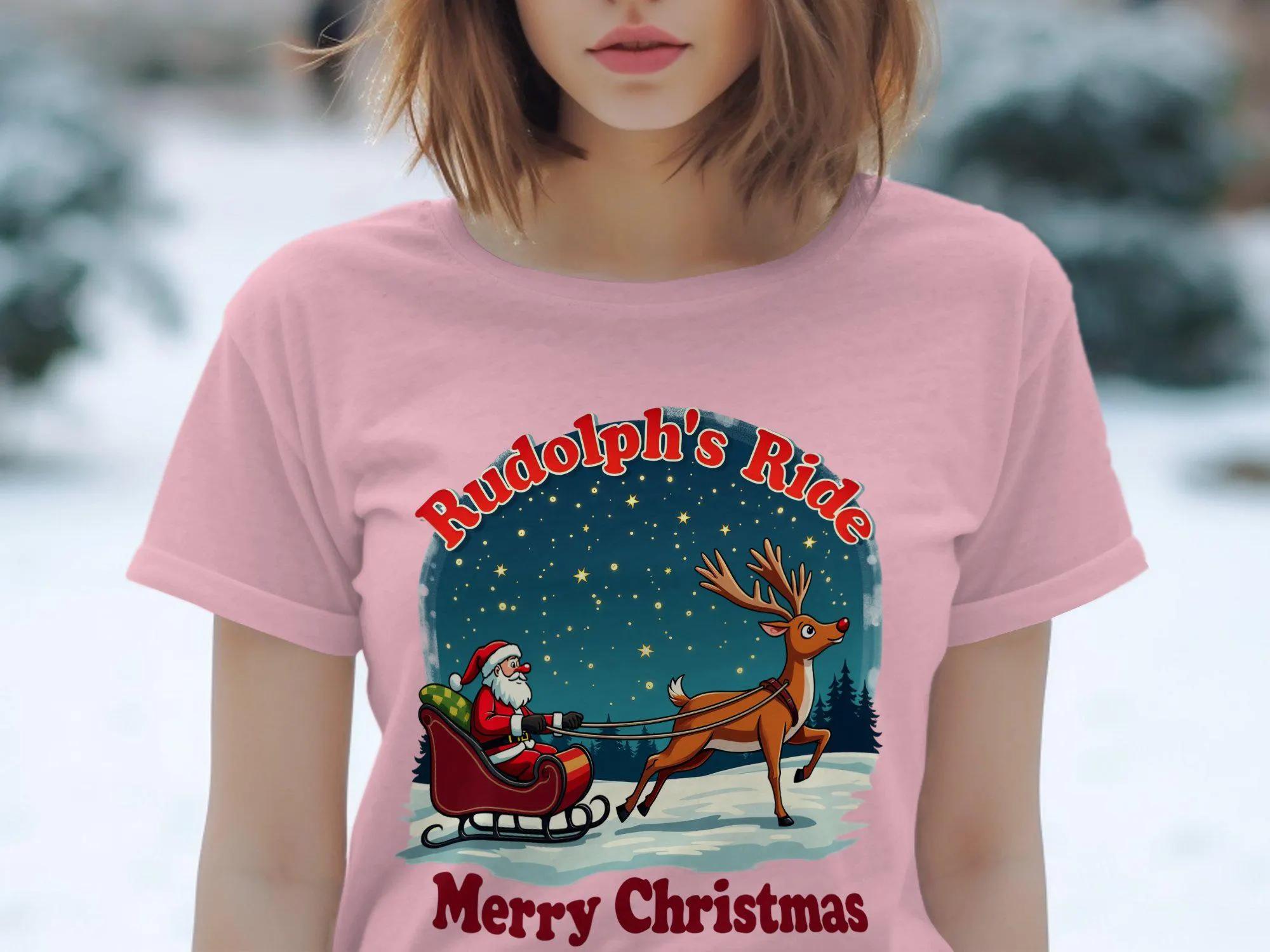 Santa Claus and Rudolphs Sleigh Pattern Tshirt for Unisex and Women Casual Printed Tshirt Merry Christmas Tshirt 4XL
Santa Claus and Rudolphs Sleigh Pattern Tshirt for Unisex and Women Casual Printed Tshirt Merry Christmas Tshirt 4XL