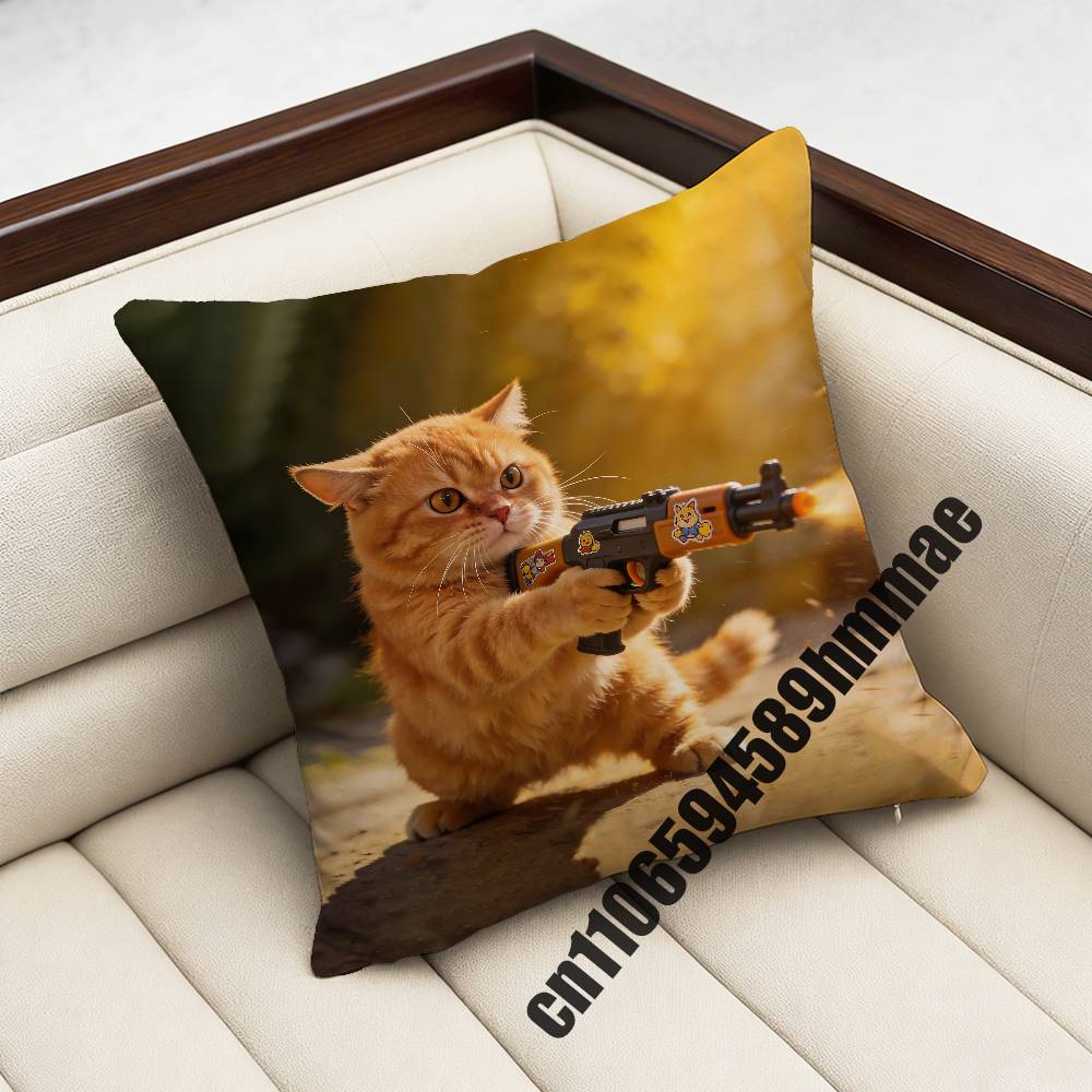 Funny Cat MEME Gun Throw Pillow Case Sham For 45x45cm 35x35cm Square Bedroom Pillowcase Cushion Cover 30x30cm
Funny Cat MEME Gun Throw Pillow Case Sham For 45x45cm 35x35cm Square Bedroom Pillowcase Cushion Cover 30x30cm
