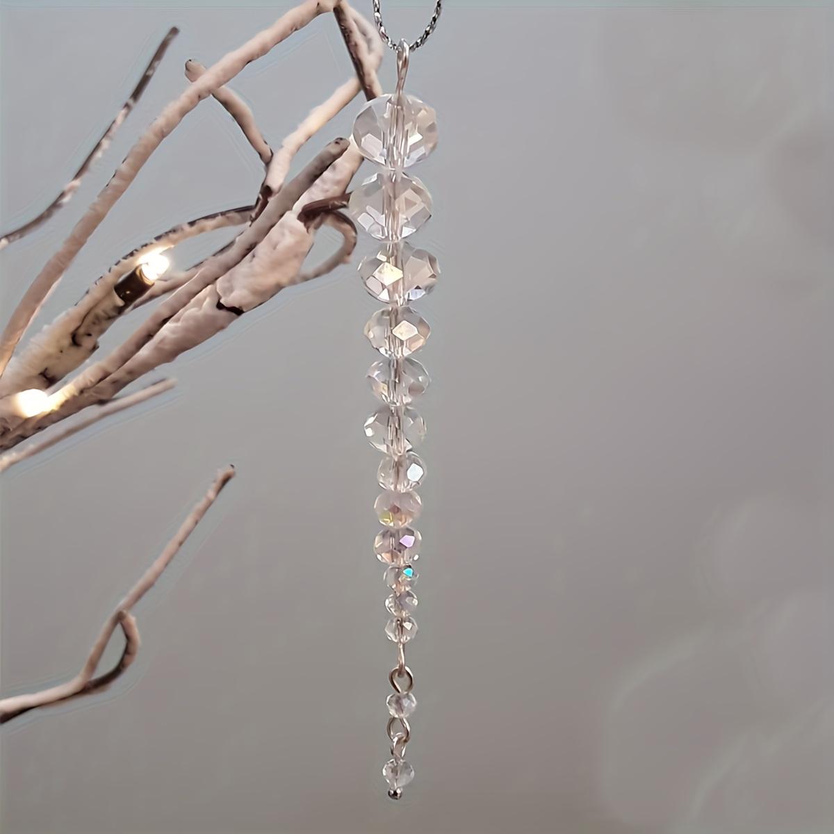 1pack Elegant Hanging Christmas Ornament - Faceted Crystal-like Glass Teardrop with Chains, Decorations for Christmas and Home
1pack Elegant Hanging Christmas Ornament - Faceted Crystal-like Glass Teardrop with Chains, Decorations for Christmas and Home
