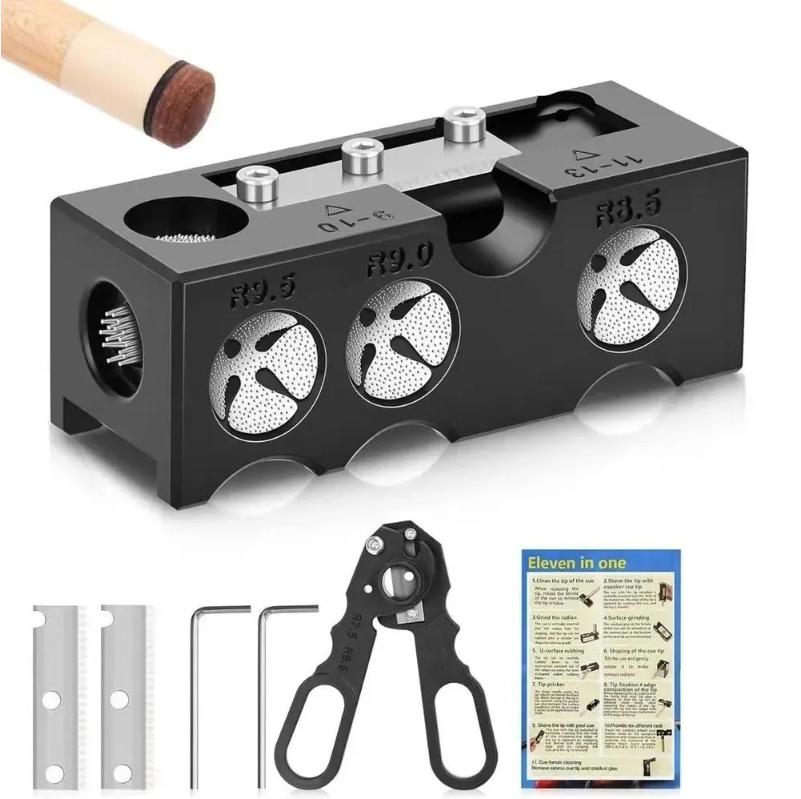 11 in 1 Multifunctional Pool Cue Tip Repair Tool Kit Plastic Billiard Cue Tip Scissors with Paper Box Packaging for Cue Maintenance One Size чёрный
11 in 1 Multifunctional Pool Cue Tip Repair Tool Kit Plastic Billiard Cue Tip Scissors with Paper Box Packaging for Cue Maintenance One Size чёрный