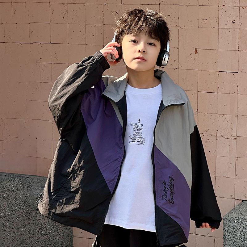 Boys Trendy Spring Patchwork Jacket 2026 - Stylish Hong Kong Design for Medium & Large Children 140 cm
Boys Trendy Spring Patchwork Jacket 2026 - Stylish Hong Kong Design for Medium & Large Children 140 cm