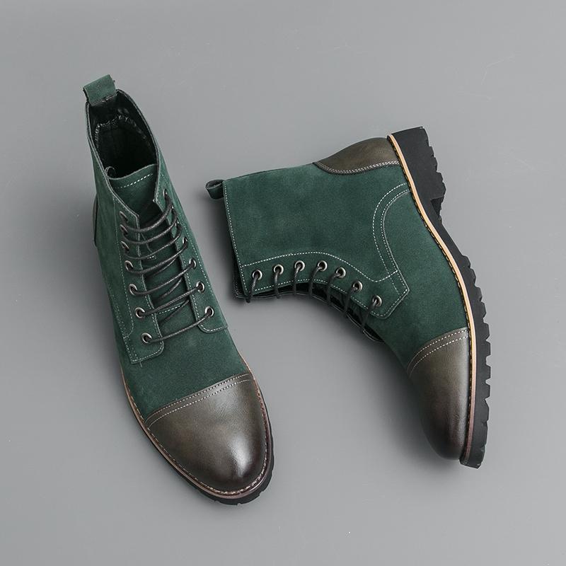 Designer Trend New Men Pointed Suede Leather Patchwork Casual Ankle Boot for Men Winter Fashion High Tops Shoes Zapatos Hombre 38 зелений
Designer Trend New Men Pointed Suede Leather Patchwork Casual Ankle Boot for Men Winter Fashion High Tops Shoes Zapatos Hombre 38 зелений