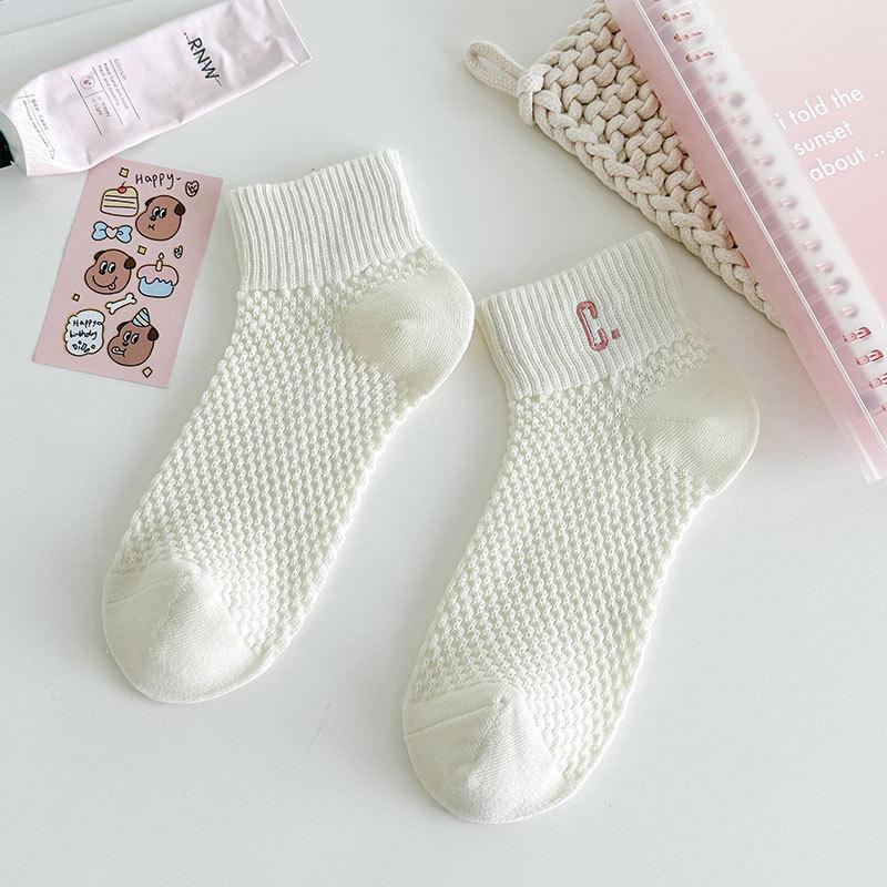 Женские весенне-летние милые сетчатые дышащие короткие хлопковые носки в колледжском стиле, подходящие ко всему 1 pair
Женские весенне-летние милые сетчатые дышащие короткие хлопковые носки в колледжском стиле, подходящие ко всему 1 pair