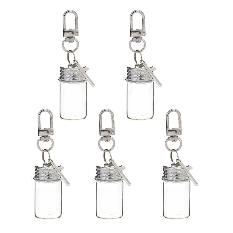 5Pcs Delicate Fulfillment Keychain Featuring Clear Empty Glass Wishing Bottle Design Ornament Creative Use
5Pcs Delicate Fulfillment Keychain Featuring Clear Empty Glass Wishing Bottle Design Ornament Creative Use