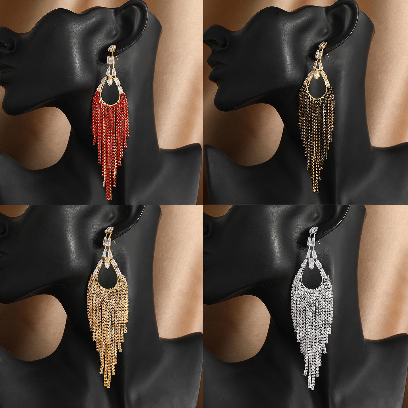 Elegant Zircon Rhinestone Tassel Earrings for Women - Luxurious Bridal Jewelry серебряный
Elegant Zircon Rhinestone Tassel Earrings for Women - Luxurious Bridal Jewelry серебряный