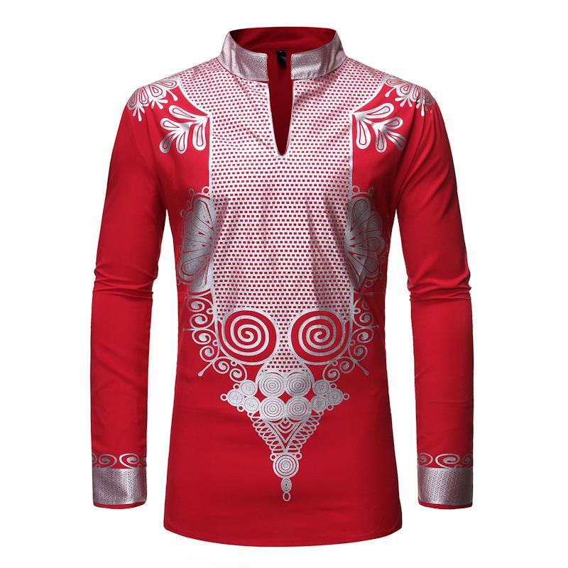 Men s African Style Stand Collar Long Sleeve Shirt - Hot Stamping Design (Model ZT-FZ38) S красный
Men s African Style Stand Collar Long Sleeve Shirt - Hot Stamping Design (Model ZT-FZ38) S красный