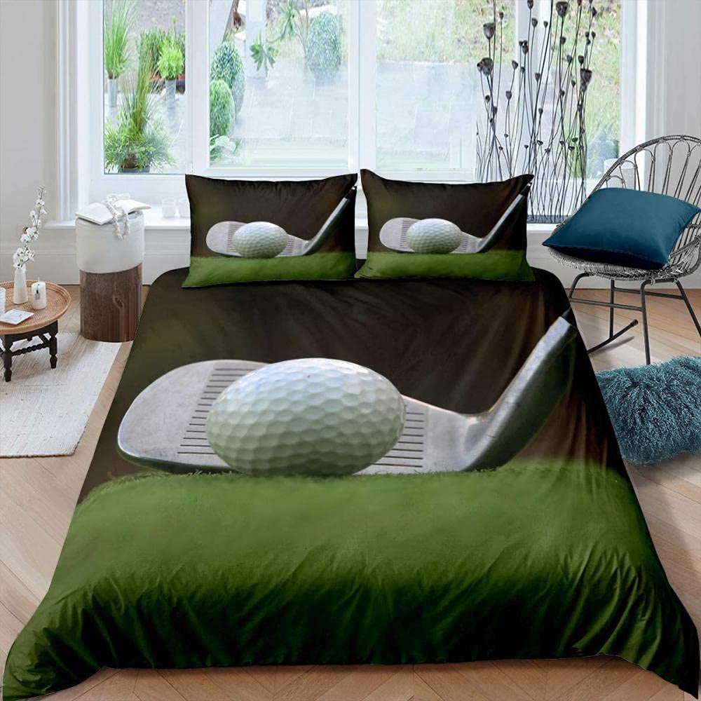 Golf Comforter Cover Kit Golf Club Athlete Twin Size Bed Ensemble Plush Microfiber Fabric Grass Leaf Branches Sports Game Theme Full Size King Size EU single(135x200cm)
Golf Comforter Cover Kit Golf Club Athlete Twin Size Bed Ensemble Plush Microfiber Fabric Grass Leaf Branches Sports Game Theme Full Size King Size EU single(135x200cm)
