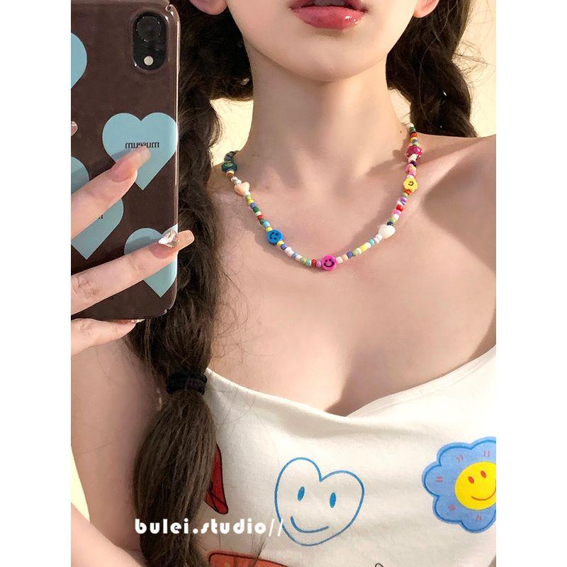 Dopamine Girl Contrast Color Smiley Clavicle Chain Beaded Dopamine Rainbow
Dopamine Girl Contrast Color Smiley Clavicle Chain Beaded Dopamine Rainbow