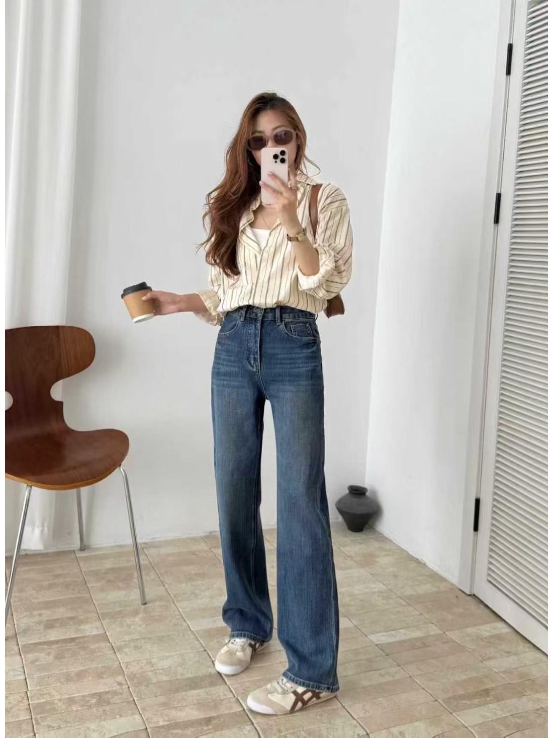 JU Women s High Waist Four-Way Stretch Slimming Jeans - Autumn/Winter 2025 Straight Leg Floor-Length Trousers Medium темно-синього кольору
JU Women s High Waist Four-Way Stretch Slimming Jeans - Autumn/Winter 2025 Straight Leg Floor-Length Trousers Medium темно-синього кольору