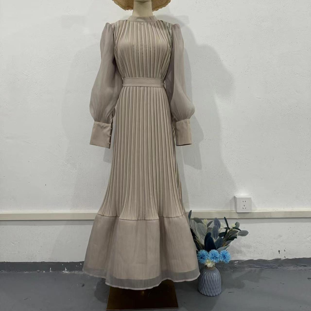 GMXIA Осенне-зимнее женское платье с длинным рукавом и круглым вырезом, длинная плиссированная юбка XXL слоновая кость
GMXIA Осенне-зимнее женское платье с длинным рукавом и круглым вырезом, длинная плиссированная юбка XXL слоновая кость