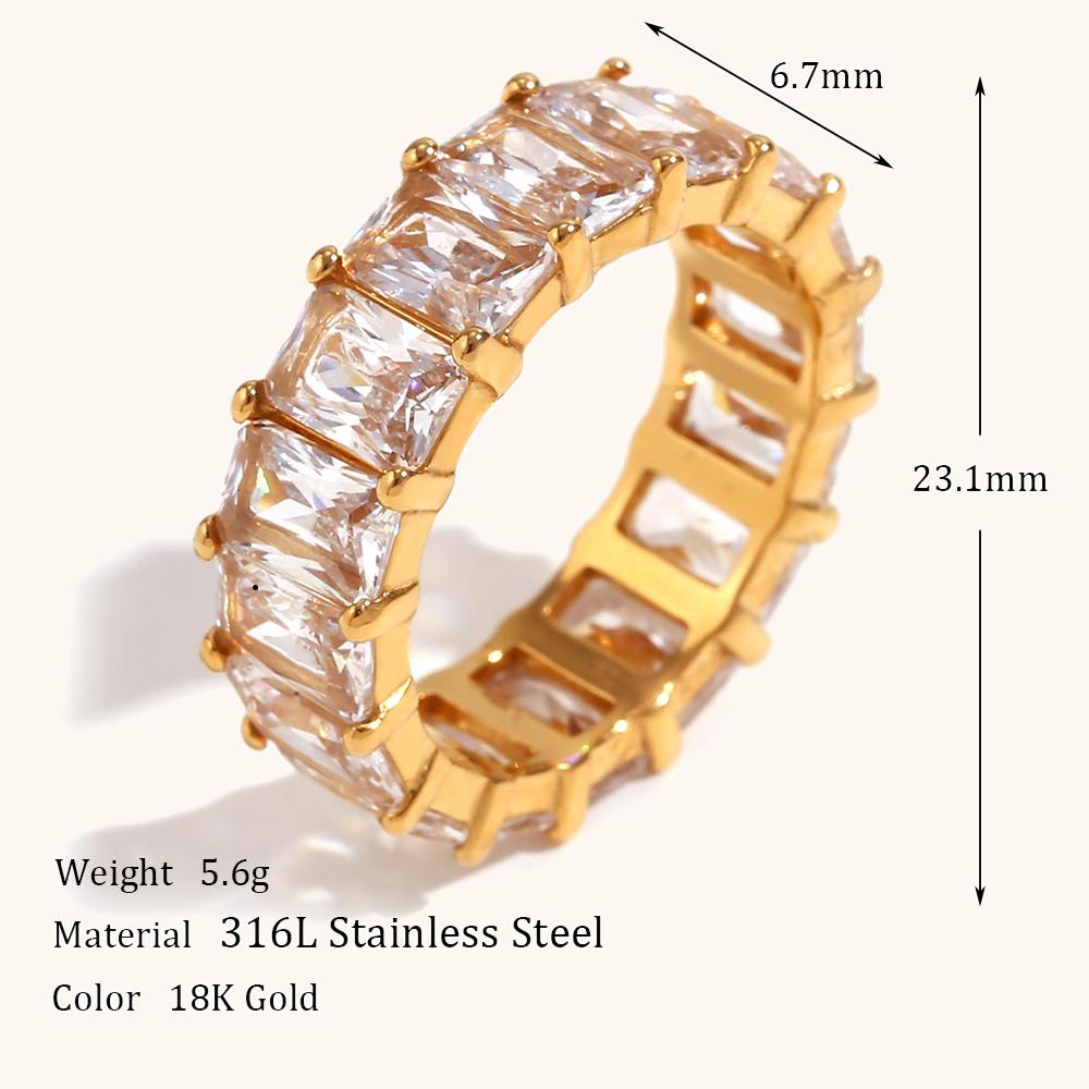 La.Muses Stainless Steel Delicate Bling Geometry Cubic Zirconia Fashion Shiny Ring for Women High Quality Premium Zircon Gift 8
La.Muses Stainless Steel Delicate Bling Geometry Cubic Zirconia Fashion Shiny Ring for Women High Quality Premium Zircon Gift 8