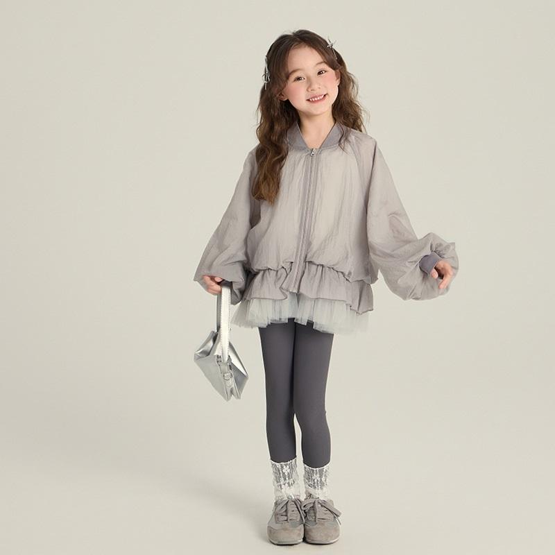 Spring Korean Style Girls Coat With Tulle Hem, Cute Bubble Top Outerwear For Kids 100 серый
Spring Korean Style Girls Coat With Tulle Hem, Cute Bubble Top Outerwear For Kids 100 серый