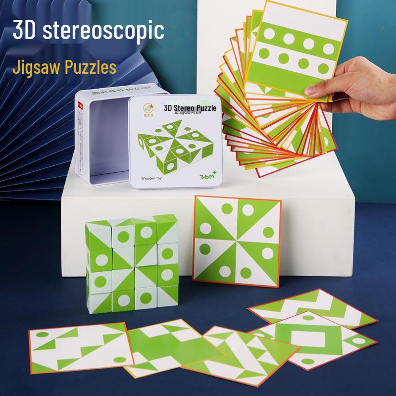 3D Stereo Puzzle Jigsaw Blocks in Tin Box for Children s Early Education and Parent-Child Play - Wooden Toy
3D Stereo Puzzle Jigsaw Blocks in Tin Box for Children s Early Education and Parent-Child Play - Wooden Toy