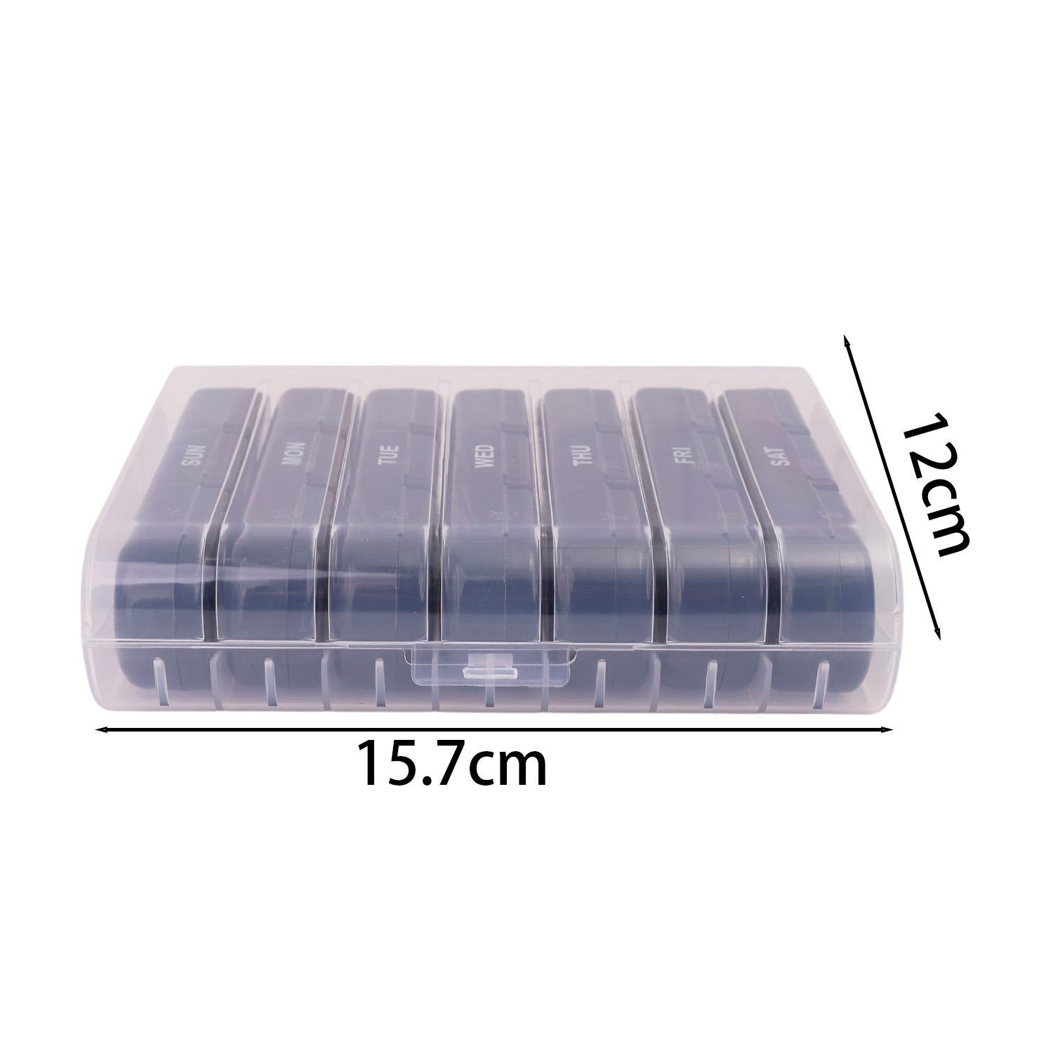 Pill Case First Aid with 3 Separate Compartments Portable 7 Day Vitamin Tablet Medicine Box Container Organizer Compact Travel прозорий колір чорний
Pill Case First Aid with 3 Separate Compartments Portable 7 Day Vitamin Tablet Medicine Box Container Organizer Compact Travel прозорий колір чорний