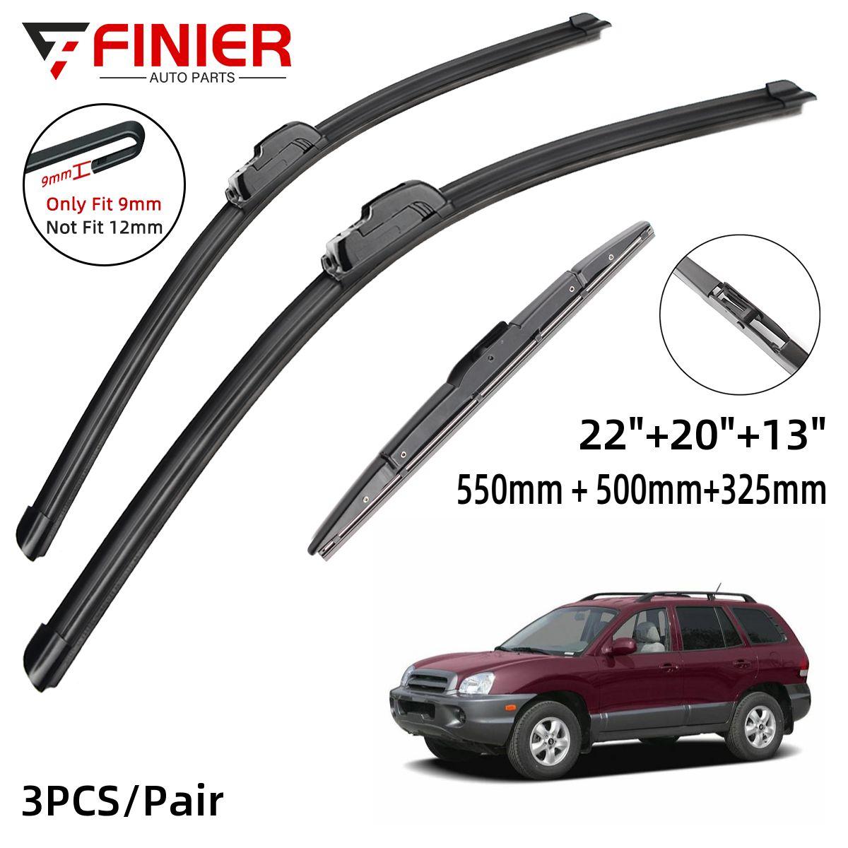 3 шт. щетки стеклоочистителя для Hyundai Santa Fe MK1 2000-2006 22 20 13 подходят для переднего лобового стекла, щетки для окон, резак, аксессуары 2004 2005 2006
3 шт. щетки стеклоочистителя для Hyundai Santa Fe MK1 2000-2006 22 20 13 подходят для переднего лобового стекла, щетки для окон, резак, аксессуары 2004 2005 2006