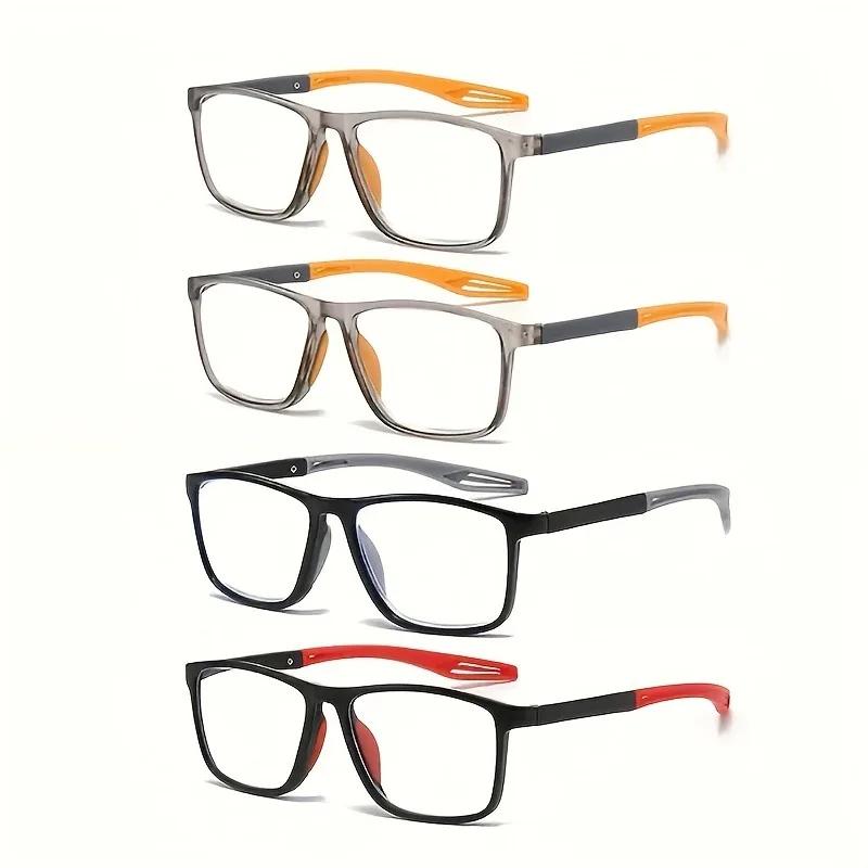 4pcs Sports Style Reading Glasses for Men & Women - Retro Square Design Clear Lenses Anti-Blue Light Multiple Colors 1.0
4pcs Sports Style Reading Glasses for Men & Women - Retro Square Design Clear Lenses Anti-Blue Light Multiple Colors 1.0