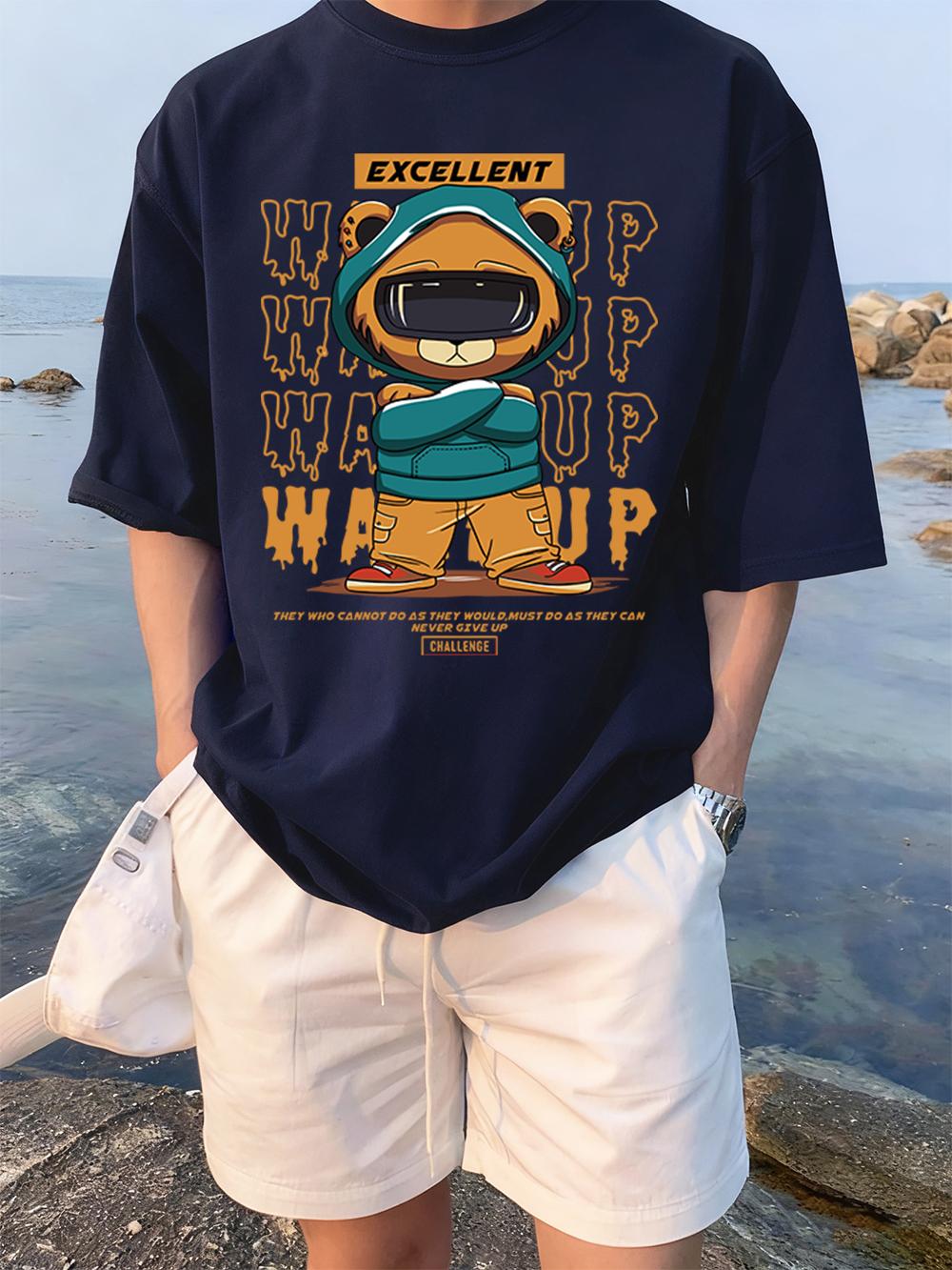 Excellent Cartoon Bear Prints TShirts Womens Cotton Summer Short Sleeve Tees Comfortable Loose ONeck Tops Casual Woman Clothes 4XL
Excellent Cartoon Bear Prints TShirts Womens Cotton Summer Short Sleeve Tees Comfortable Loose ONeck Tops Casual Woman Clothes 4XL