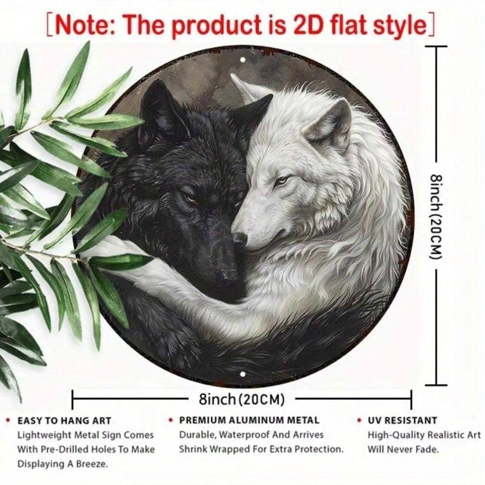Metal Poster Black White Wolf Wall Art, Garage Man Cave Decor, 2D Metal Sign for Home
Metal Poster Black White Wolf Wall Art, Garage Man Cave Decor, 2D Metal Sign for Home