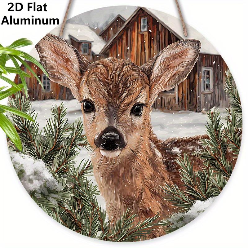 2D Flat Aluminium Christmas Sign with Deer & House Pattern - Charming Figurine Ornaments - Ideal for Front Door, Wall, Porch, Window Decor - Ideal 7.87×7.87inch
2D Flat Aluminium Christmas Sign with Deer & House Pattern - Charming Figurine Ornaments - Ideal for Front Door, Wall, Porch, Window Decor - Ideal 7.87×7.87inch