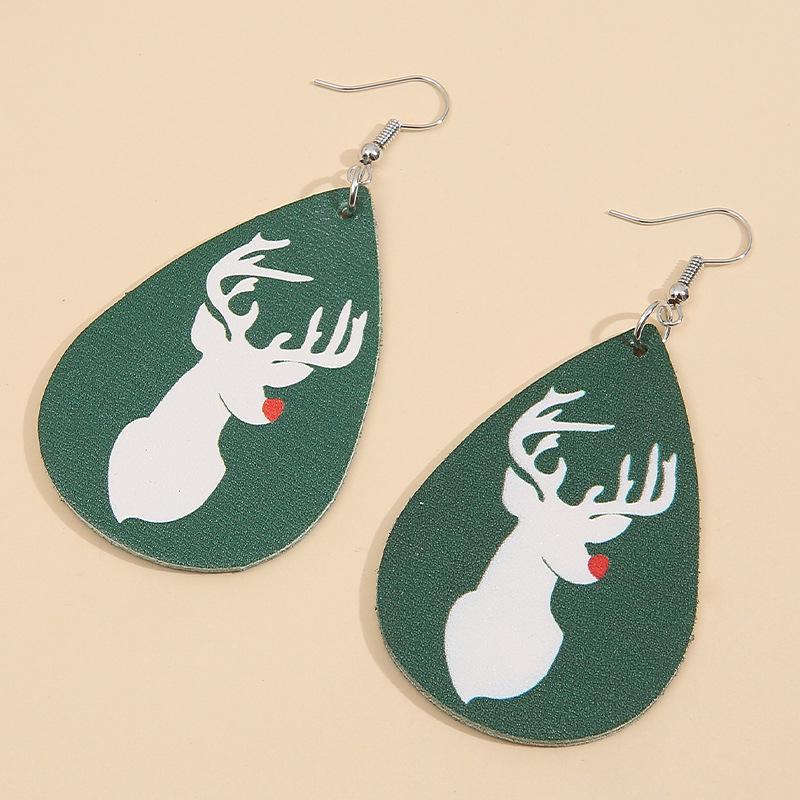 Cross-border Christmas Reindeer Teardrop Leather Earrings - Women s Cute Studs
Cross-border Christmas Reindeer Teardrop Leather Earrings - Women s Cute Studs