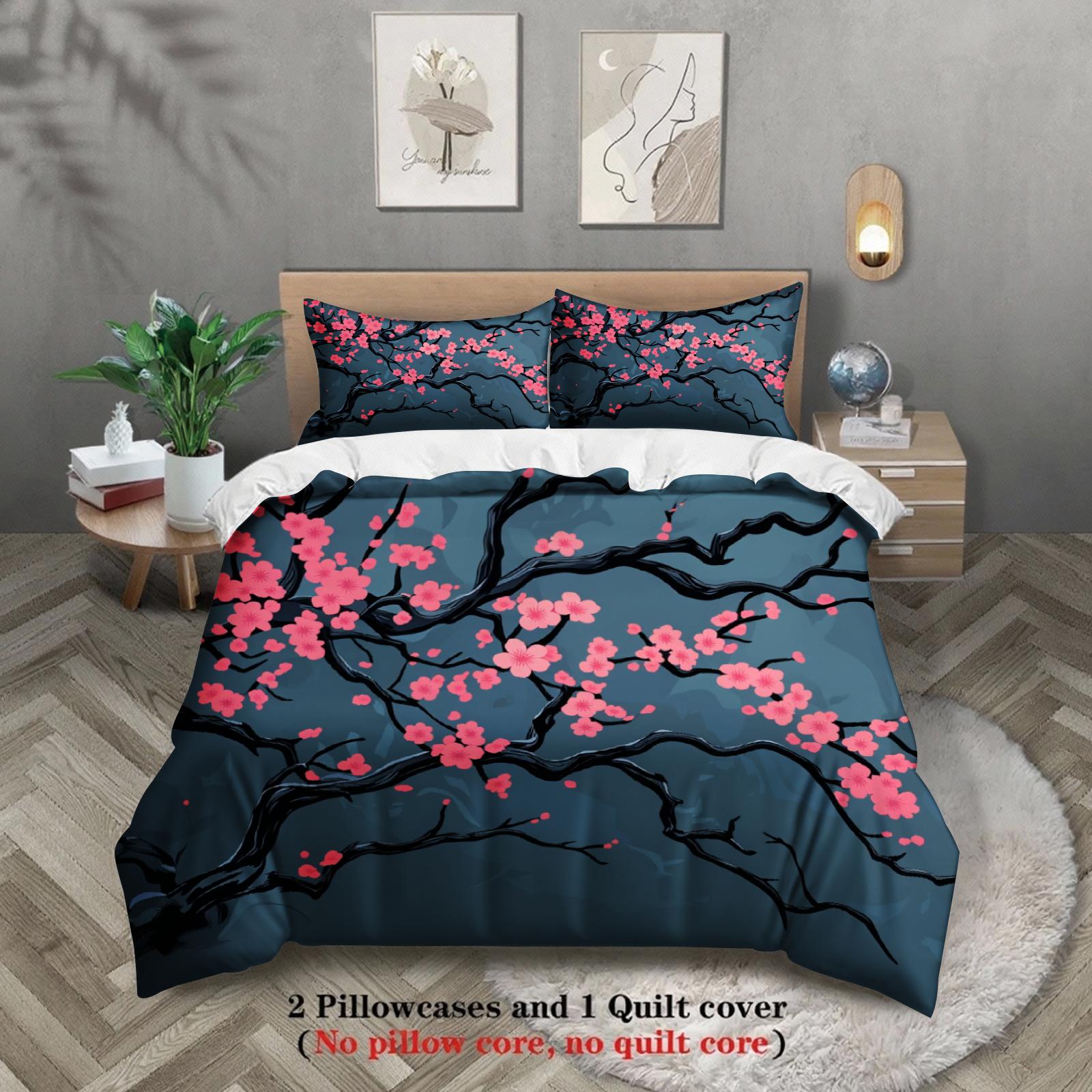 3pcs Cherry Blossom Bedding Sets 3D Printed Floral Pattern Duvet Cover Sets With Pillowcases No Filling Elegant Style Full Size AU Queen(210x210cm)
3pcs Cherry Blossom Bedding Sets 3D Printed Floral Pattern Duvet Cover Sets With Pillowcases No Filling Elegant Style Full Size AU Queen(210x210cm)