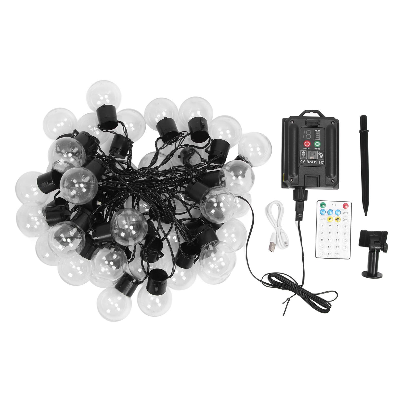 Outdoor String Light with 40 G50 Bulb Waterproof Solar USB Charging Transparent Shell Decorative
Outdoor String Light with 40 G50 Bulb Waterproof Solar USB Charging Transparent Shell Decorative