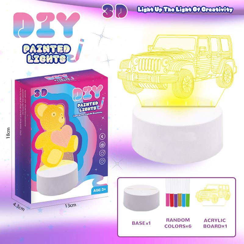 3D расписной ночник креативный сделай сам граффити ручной работы светящийся трехцветный светильник импортная торговля праздничные игрушки подарки 20.65 раджа
3D расписной ночник креативный сделай сам граффити ручной работы светящийся трехцветный светильник импортная торговля праздничные игрушки подарки 20.65 раджа