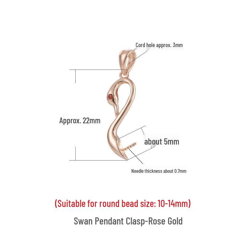 925 Sterling Silver Double-Sided Swan Pearl Pendant Necklace Clasp DIY Accessory
925 Sterling Silver Double-Sided Swan Pearl Pendant Necklace Clasp DIY Accessory