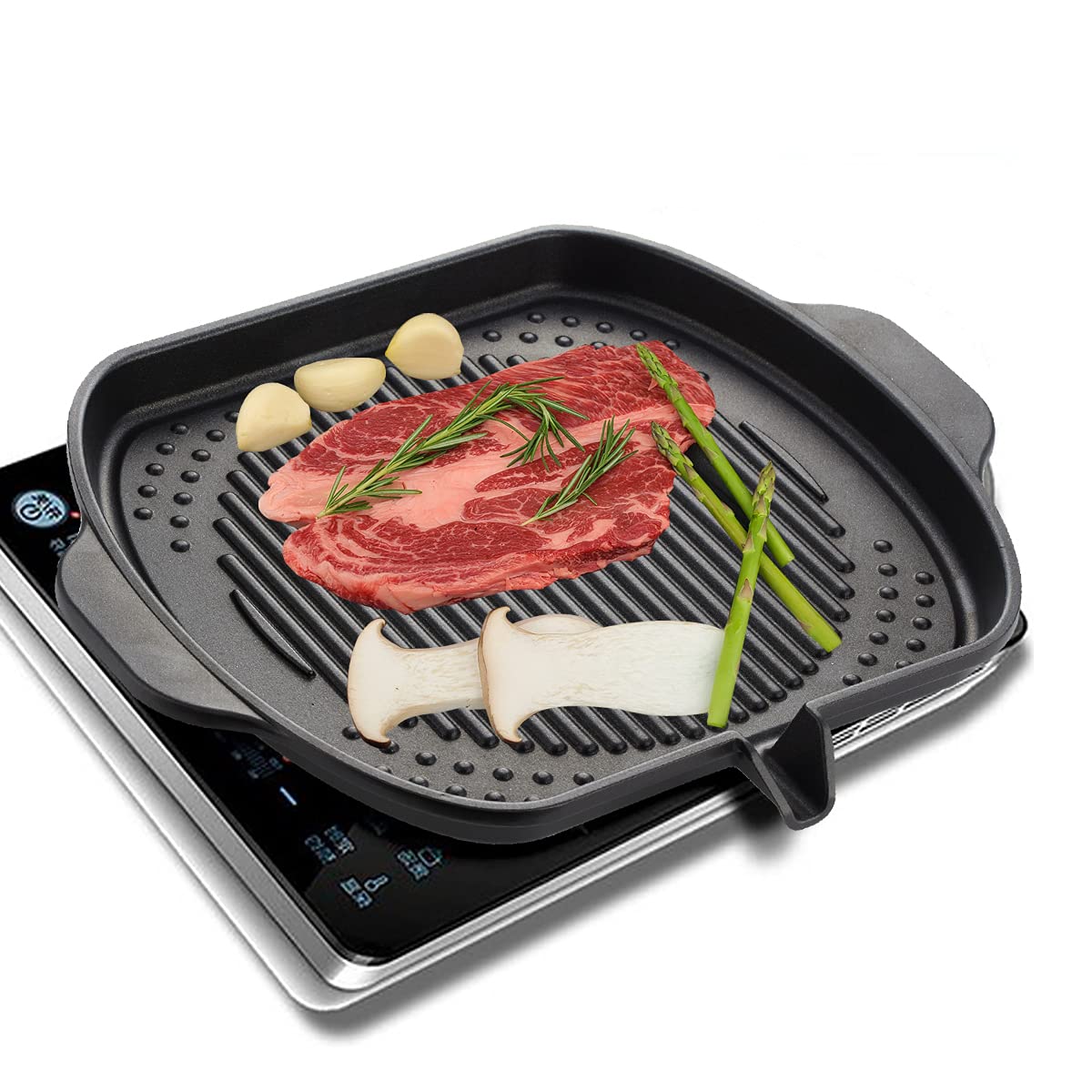 KAZARIKO IH Samgyeopsal Teppanyaki Yakiniku Plate Korean BBQ BBQ Sangyeosal Direct Fire Grill Pan Диаметр 38 см x Большой размер 32,5 см
KAZARIKO IH Samgyeopsal Teppanyaki Yakiniku Plate Korean BBQ BBQ Sangyeosal Direct Fire Grill Pan Диаметр 38 см x Большой размер 32,5 см