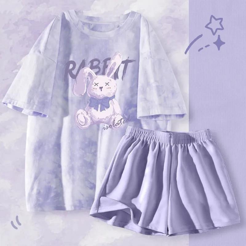 Пижама женская с коротким рукавом, тонкий мультяшный милый костюм-двойка, студенческая домашняя одежда, можно носить на улице L фиолетовый
Пижама женская с коротким рукавом, тонкий мультяшный милый костюм-двойка, студенческая домашняя одежда, можно носить на улице L фиолетовый