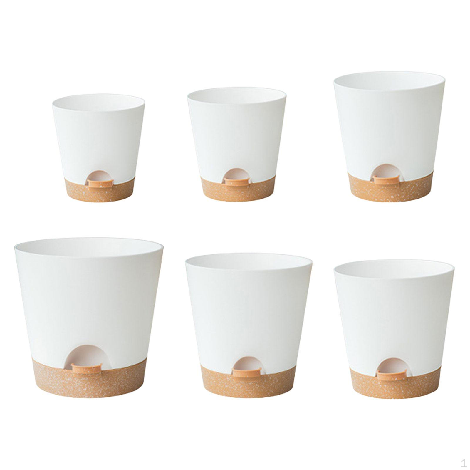 6 Pcs Self Watering Planters for Nursery Planter with Drainage Indoor Plants Bedroom Windowsill White
6 Pcs Self Watering Planters for Nursery Planter with Drainage Indoor Plants Bedroom Windowsill White