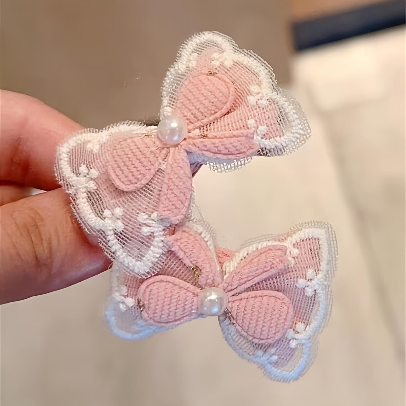 Pink Bow Hair Clip, Mini Lace Trim Bangs Clip, Hair Accessory, Small Clip, Cardboard, Random Delivery
Pink Bow Hair Clip, Mini Lace Trim Bangs Clip, Hair Accessory, Small Clip, Cardboard, Random Delivery