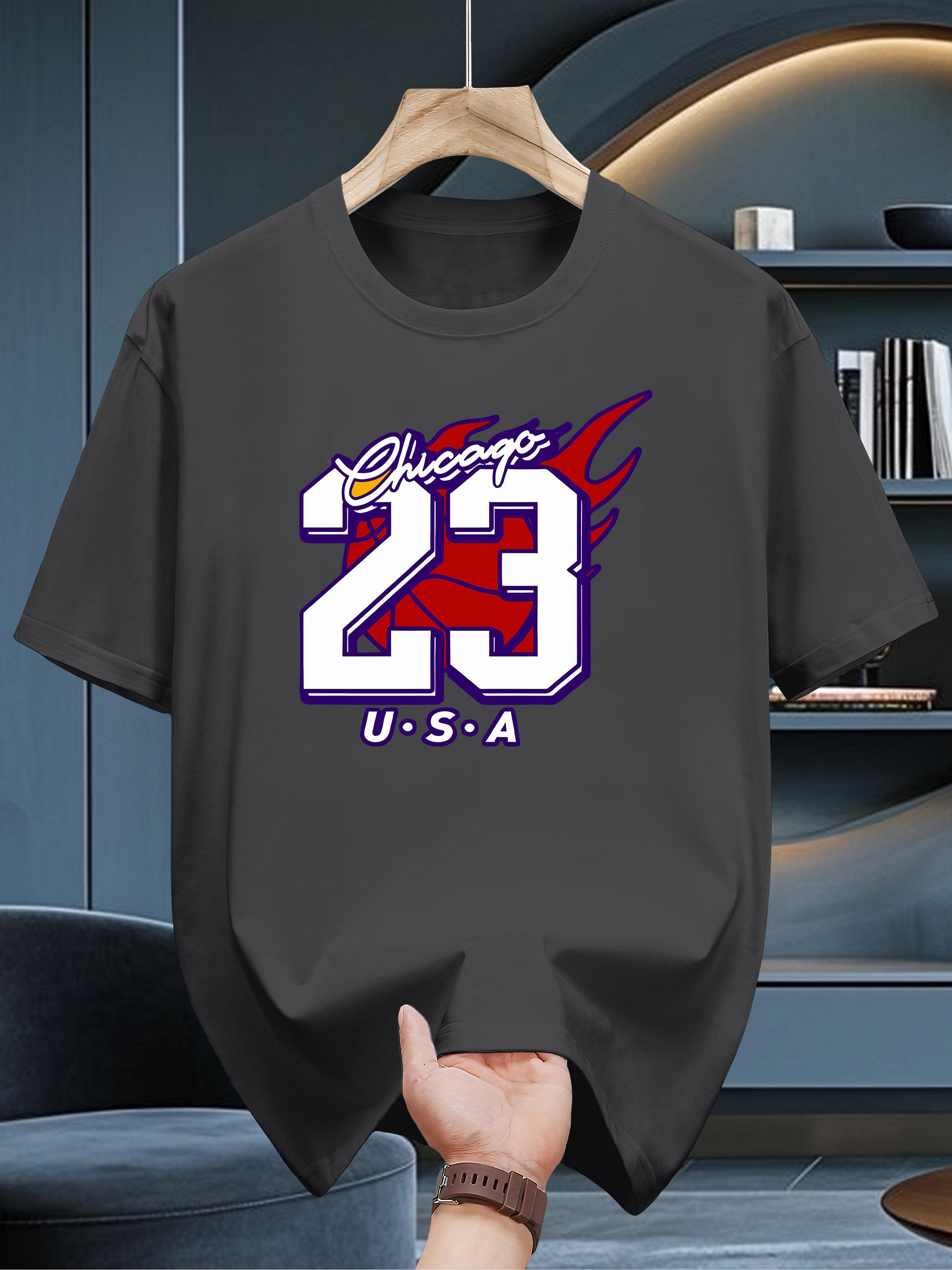Chicago 23 USA Graphic Cotton T-shirt - Black Casual Summer Tee with Basketball Design XL
Chicago 23 USA Graphic Cotton T-shirt - Black Casual Summer Tee with Basketball Design XL