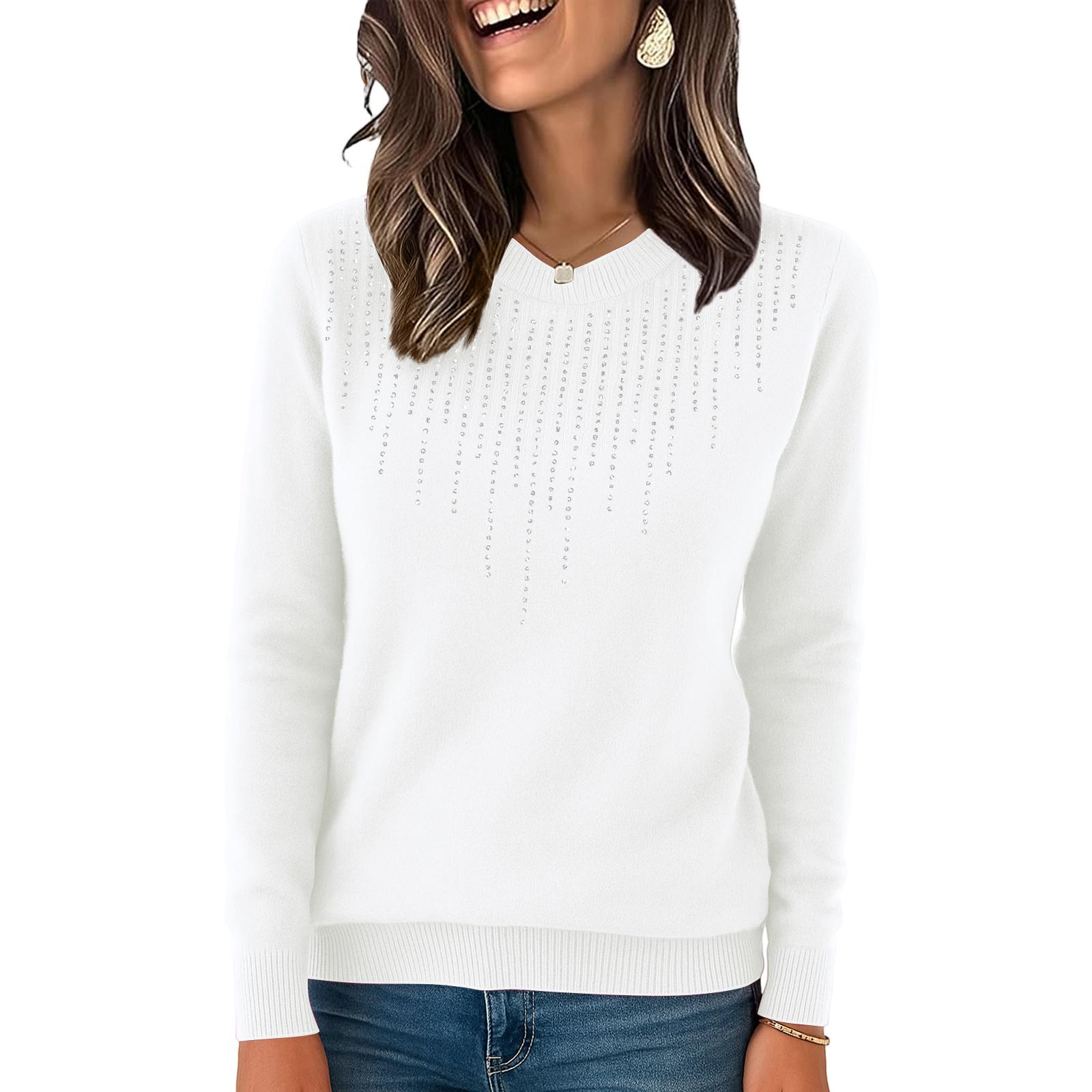 Женский вязаный однотонный пуловер с длинными рукавами и круглым вырезом, базовая футболка, топ XL белый
Женский вязаный однотонный пуловер с длинными рукавами и круглым вырезом, базовая футболка, топ XL белый