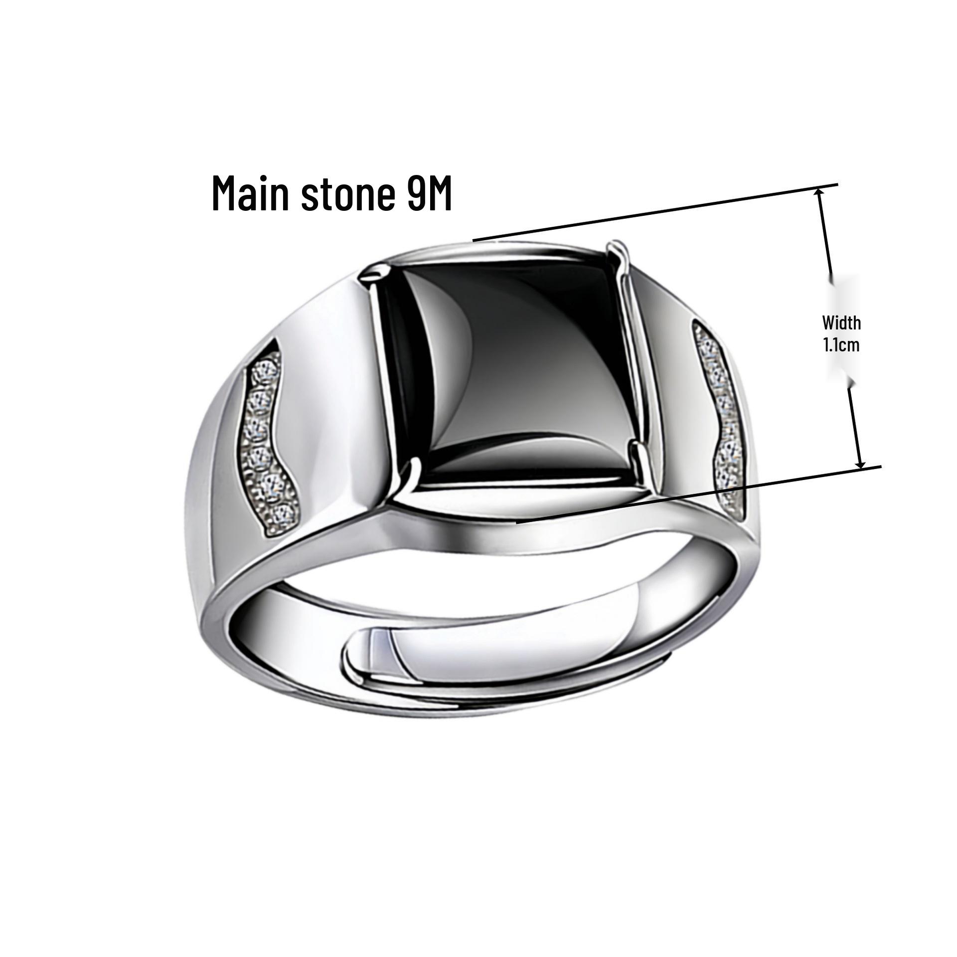 Men s Adjustable Black Agate Square Ring with Black Diamond - Korean Style and Smooth Finish Open Adjustable
Men s Adjustable Black Agate Square Ring with Black Diamond - Korean Style and Smooth Finish Open Adjustable