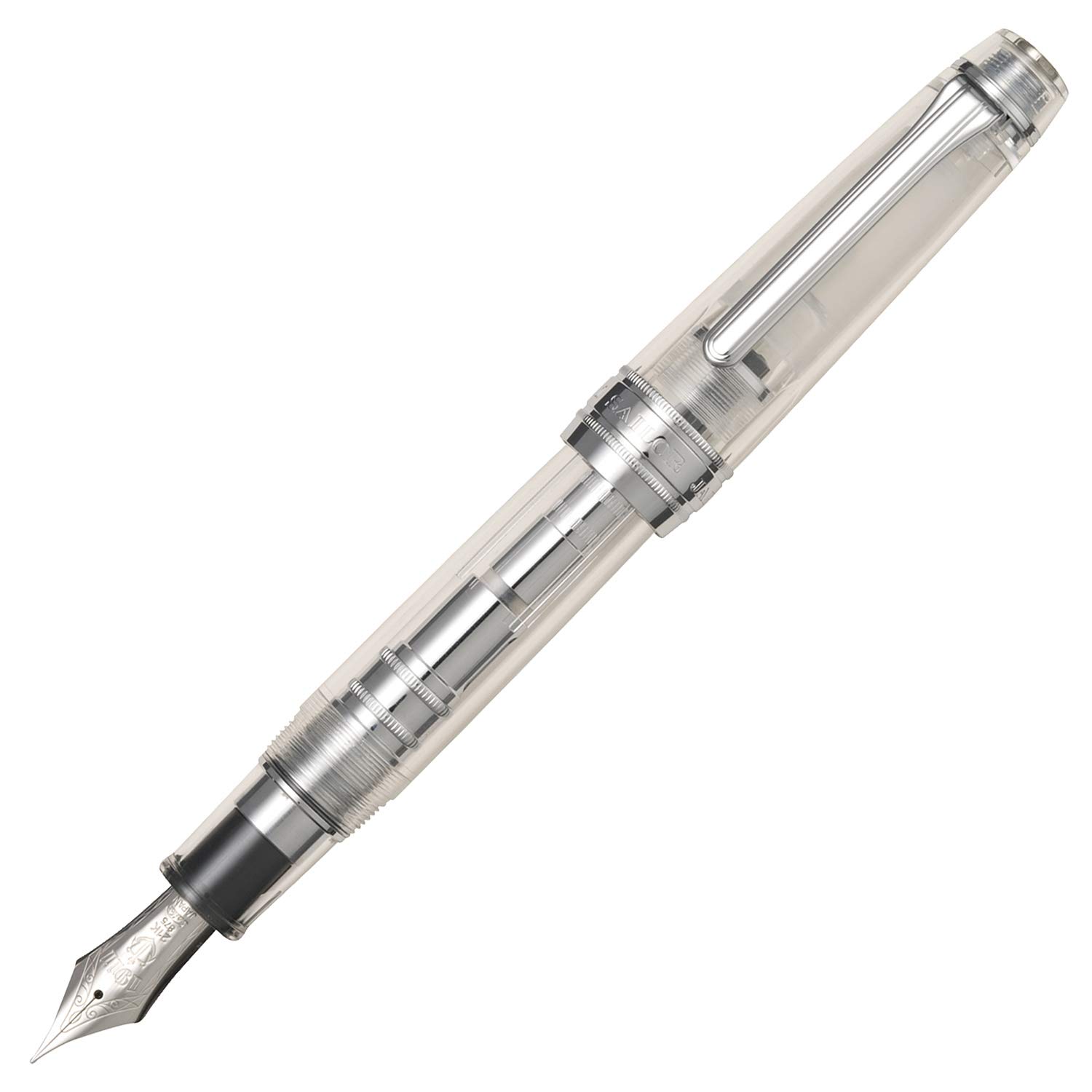 Sailor Fountain Pen Professional Gear Silver KOP Demonstrator Bold 10-9619-600
Sailor Fountain Pen Professional Gear Silver KOP Demonstrator Bold 10-9619-600