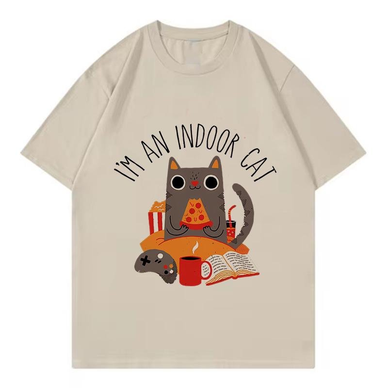 I Am An Indoor Cat Book Design T Shirts Unisex Women Cat T-shirt Round Neck Short Sleeve Trendy Tee Shirt Streetwear Tops 4XL
I Am An Indoor Cat Book Design T Shirts Unisex Women Cat T-shirt Round Neck Short Sleeve Trendy Tee Shirt Streetwear Tops 4XL