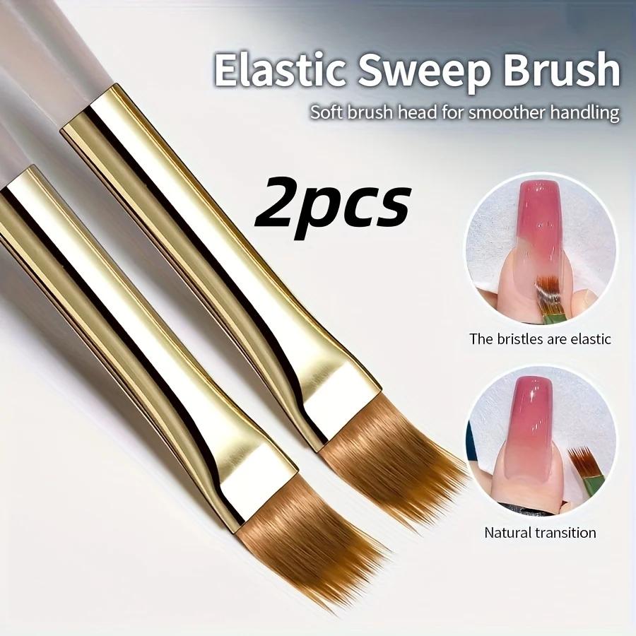 2pcs Wide Soft Bristle Nail Brush Gradient Design Acrylic Handle Gel Polish Applicator Nail Tools
2pcs Wide Soft Bristle Nail Brush Gradient Design Acrylic Handle Gel Polish Applicator Nail Tools