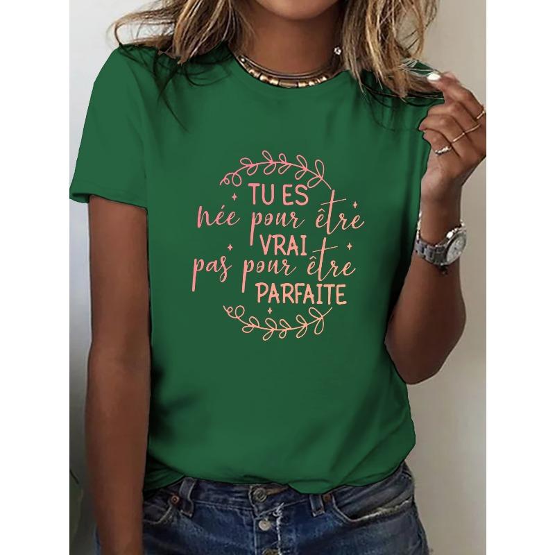 Humor French Print T-shirt, Short Sleeve Crew Neck Casual Top for Summer & Spring, Women s Clothing 4XL зелений
Humor French Print T-shirt, Short Sleeve Crew Neck Casual Top for Summer & Spring, Women s Clothing 4XL зелений