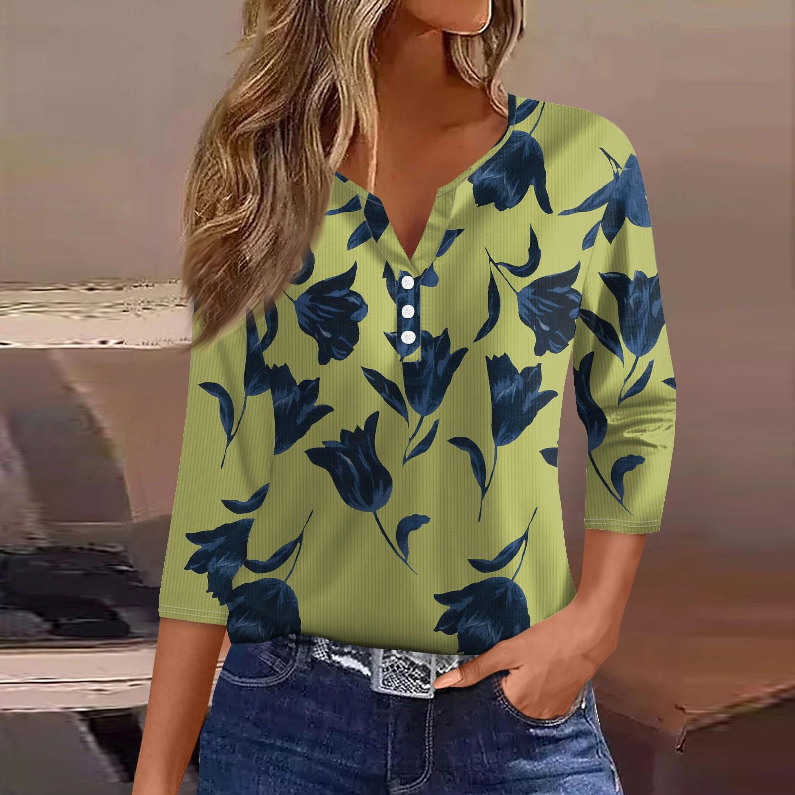 Women s T Shirt Tee Print Button 3/4 Sleeve Tunic Daily Weekend Fashion Basic V- Neck Regular Top S жовтий
Women s T Shirt Tee Print Button 3/4 Sleeve Tunic Daily Weekend Fashion Basic V- Neck Regular Top S жовтий