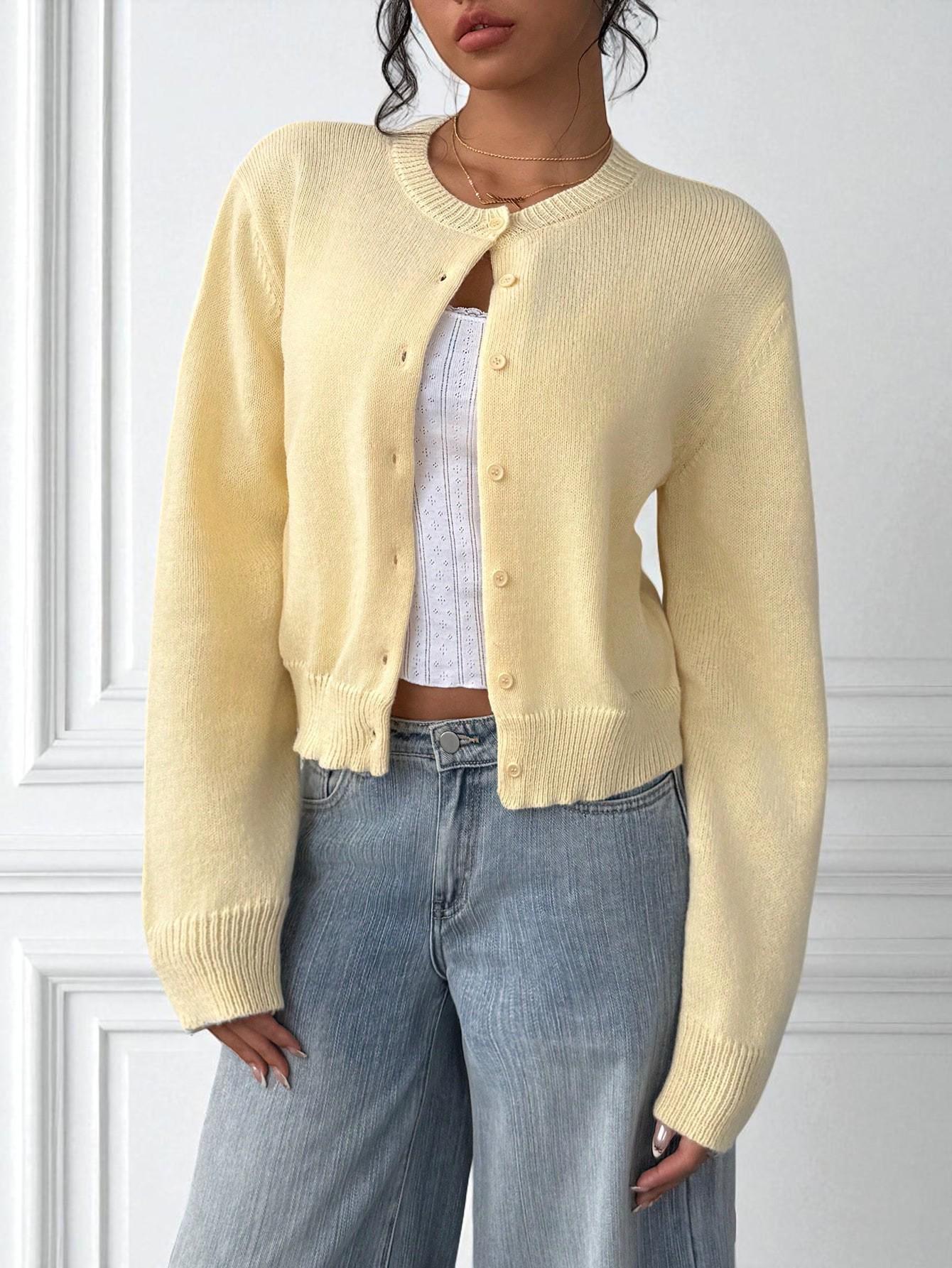 2025 Autumn Women s European & American Knit Cardigan - Round Neck, Long Sleeve, Short Sweater Extra Large жовтий
2025 Autumn Women s European & American Knit Cardigan - Round Neck, Long Sleeve, Short Sweater Extra Large жовтий