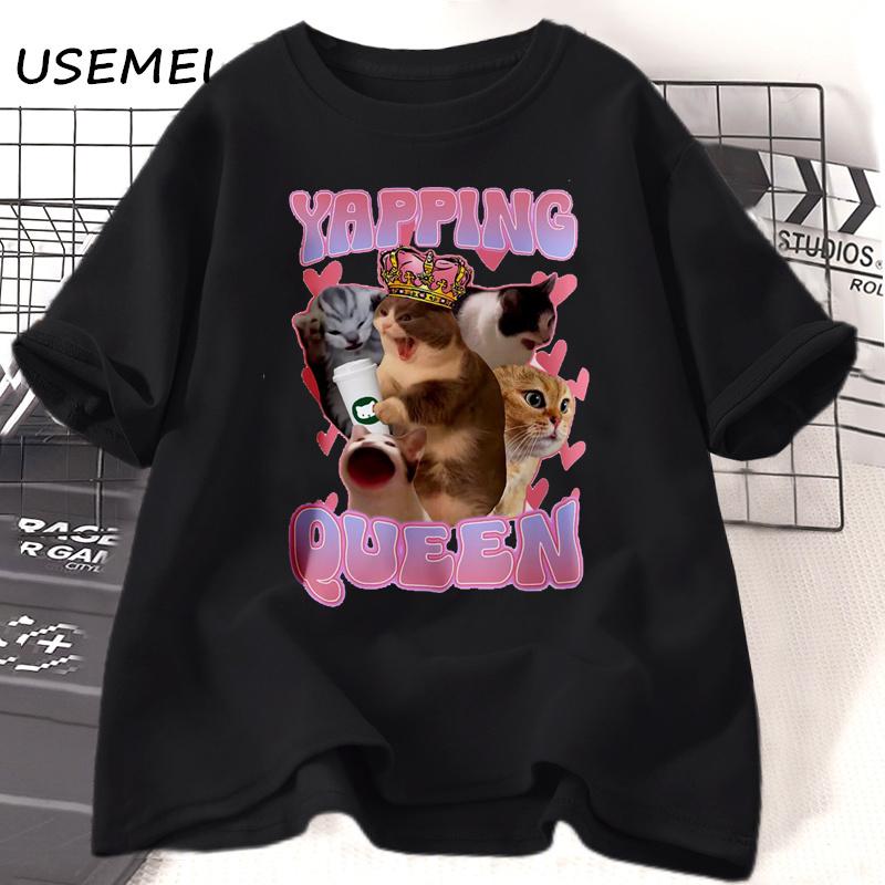 Yapping Queen Funny Cat Meme T-shirt Cotton Ironic Cats Tshirt Cute Cats Print Tshirt Gift for Yapper Girlfriend Womes Clothing S
Yapping Queen Funny Cat Meme T-shirt Cotton Ironic Cats Tshirt Cute Cats Print Tshirt Gift for Yapper Girlfriend Womes Clothing S