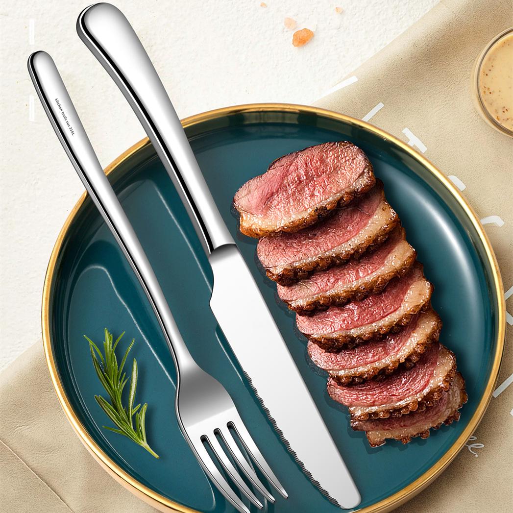 99.9% Anti-bacterial 316L Stainless Steel Banquet Cutlery LFGB Certificated Fork Spoon Knife Family Flatware Set for Dining
99.9% Anti-bacterial 316L Stainless Steel Banquet Cutlery LFGB Certificated Fork Spoon Knife Family Flatware Set for Dining