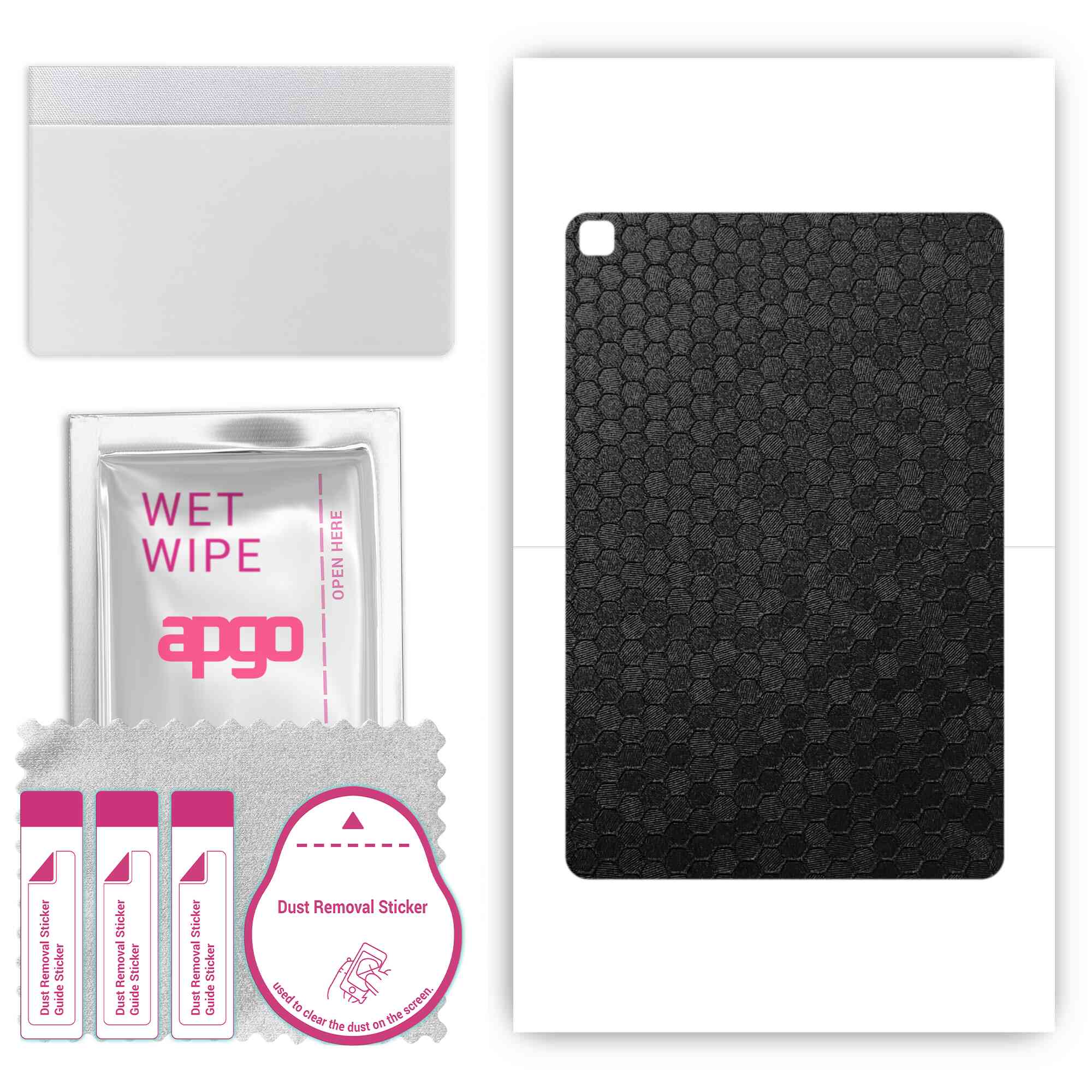 apgo skin sticker film foil vinyl for the BACK compatible with Honor Pad 6, scratch-resistant, easy to install - Black Honeycomb
apgo skin sticker film foil vinyl for the BACK compatible with Honor Pad 6, scratch-resistant, easy to install - Black Honeycomb