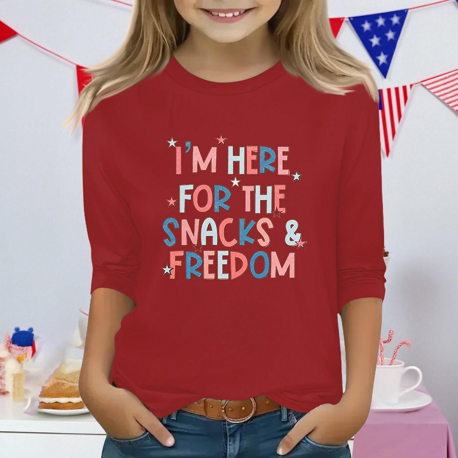 Топы с принтом для девочек 3-10 лет с круглым вырезом и рукавами 3/4 Футболки Модные топы Наряды Футболки 120
Топы с принтом для девочек 3-10 лет с круглым вырезом и рукавами 3/4 Футболки Модные топы Наряды Футболки 120