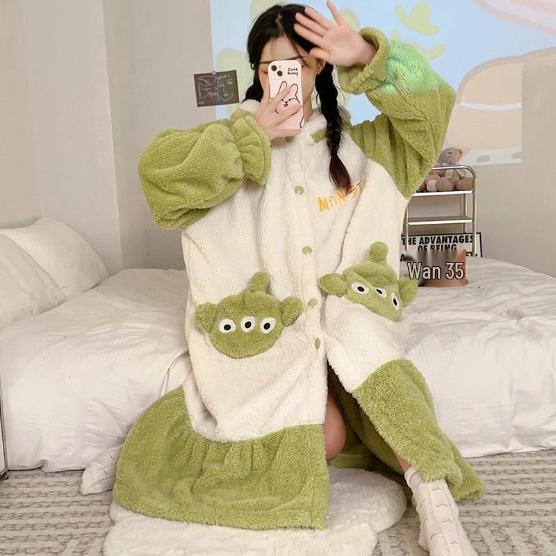 Женская пижама из кораллового флиса с трехглазым инопланетянином: Милый, Плотный, Плюшевый Фланелевый Халат для Осени/Зимы (Модель 2025 г.) XXL (72.5-82.5 kg)
Женская пижама из кораллового флиса с трехглазым инопланетянином: Милый, Плотный, Плюшевый Фланелевый Халат для Осени/Зимы (Модель 2025 г.) XXL (72.5-82.5 kg)