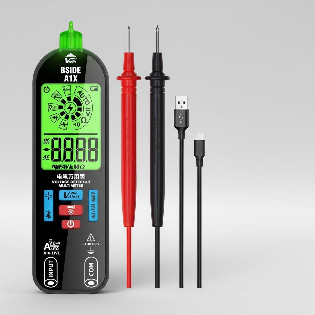 Digital Multimeter Autoranging Large Display Capacitance Voltage Tester Electrical Diagnostic Tool чорний
Digital Multimeter Autoranging Large Display Capacitance Voltage Tester Electrical Diagnostic Tool чорний