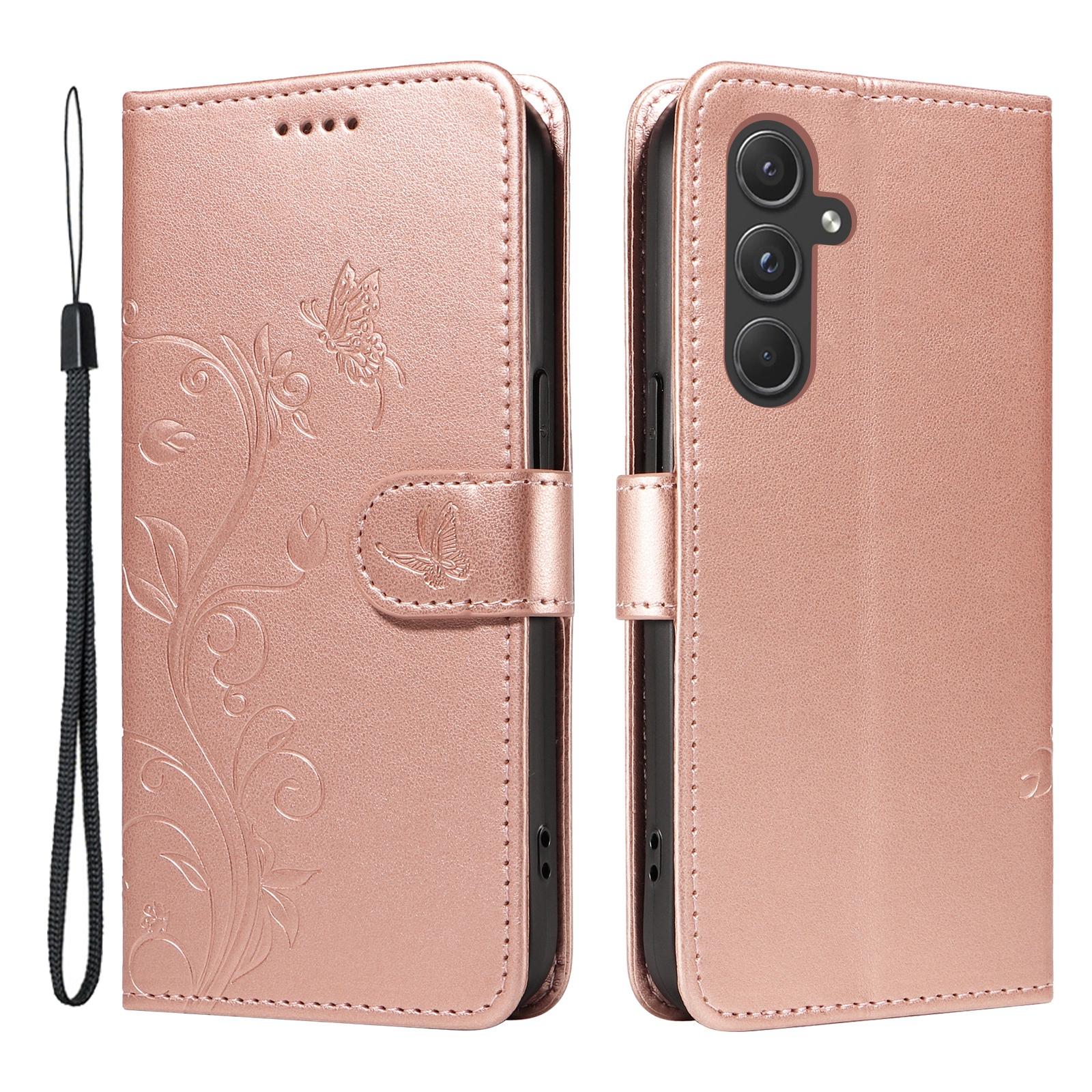 For Samsung Galaxy A55 5G PU Leather Cases Flower Pattern Wallet Stand Phone Cover with Strap Rose Gold
For Samsung Galaxy A55 5G PU Leather Cases Flower Pattern Wallet Stand Phone Cover with Strap Rose Gold