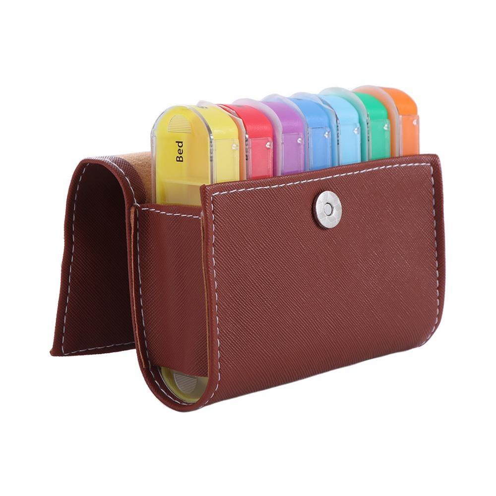 Week Mark 7-Day Pill Organizer PU Carrying Case Daily Pill Box 28-Grid Vitamin Storage Travel коричневий
Week Mark 7-Day Pill Organizer PU Carrying Case Daily Pill Box 28-Grid Vitamin Storage Travel коричневий